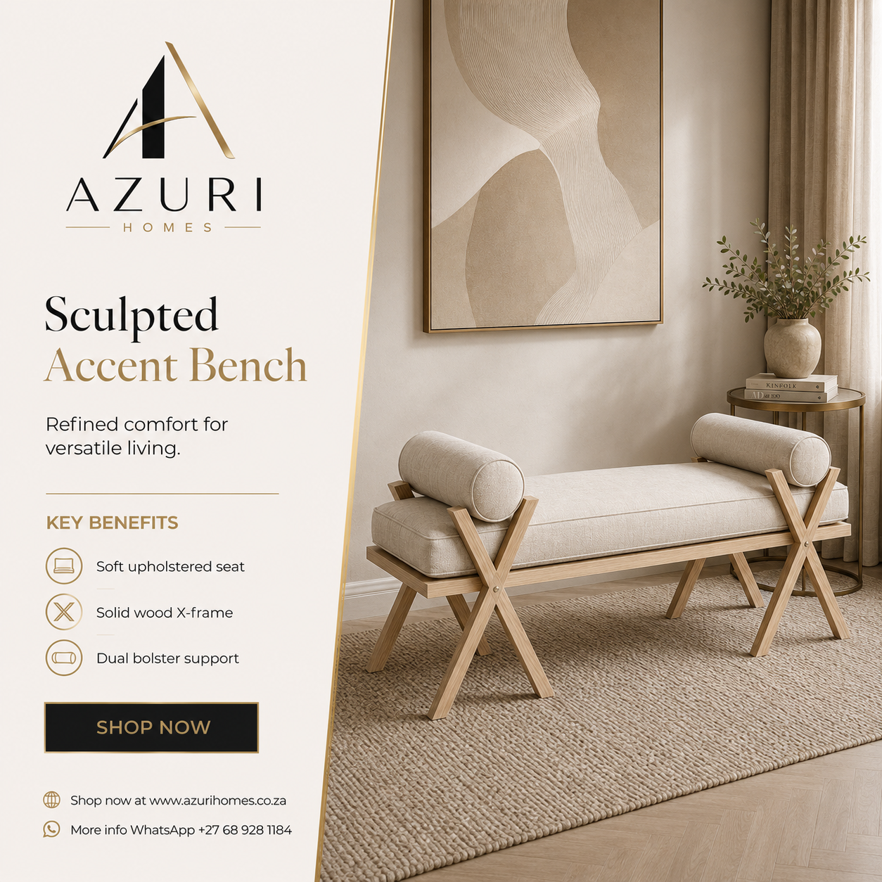 Sculpted Access Bench