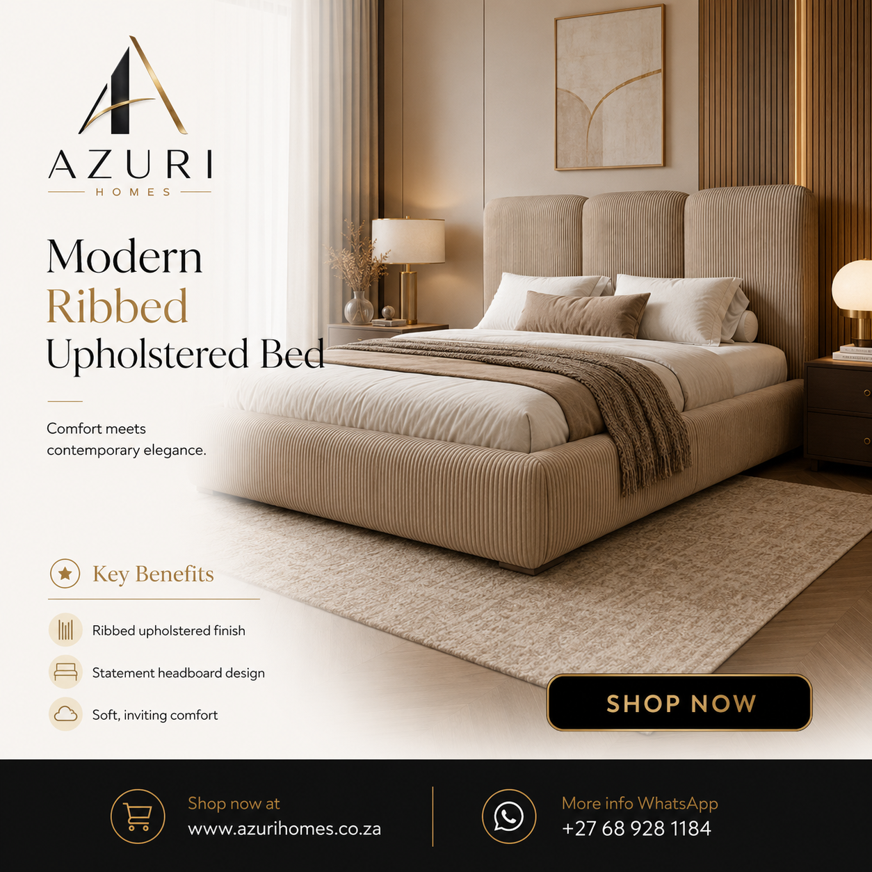 Anza Ribbed bed