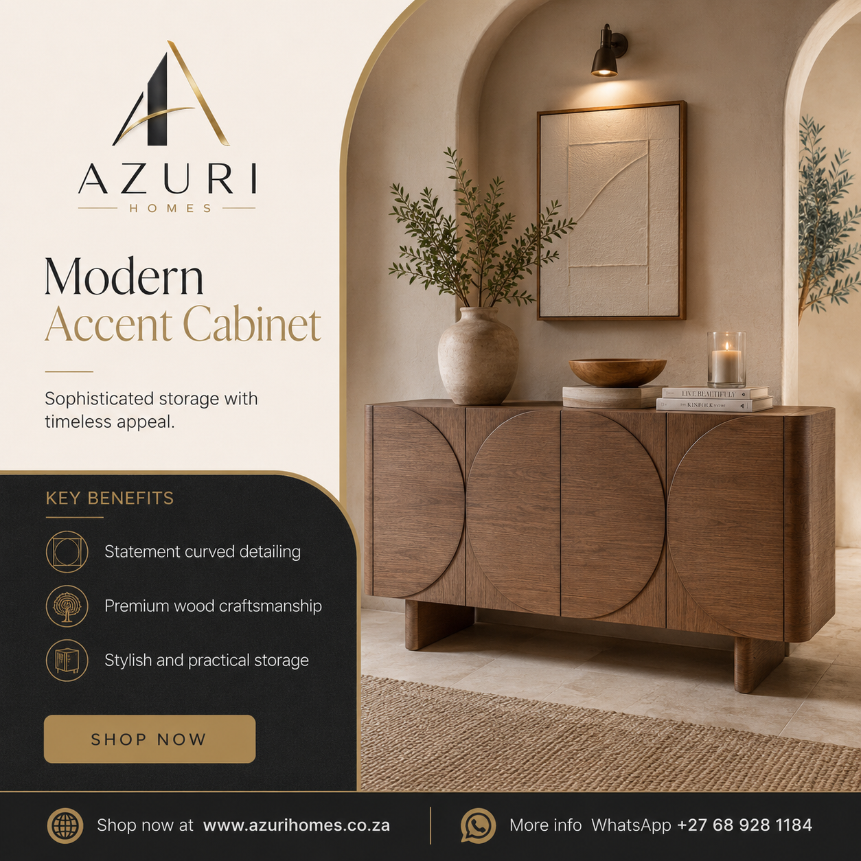 Amber accent cabinet