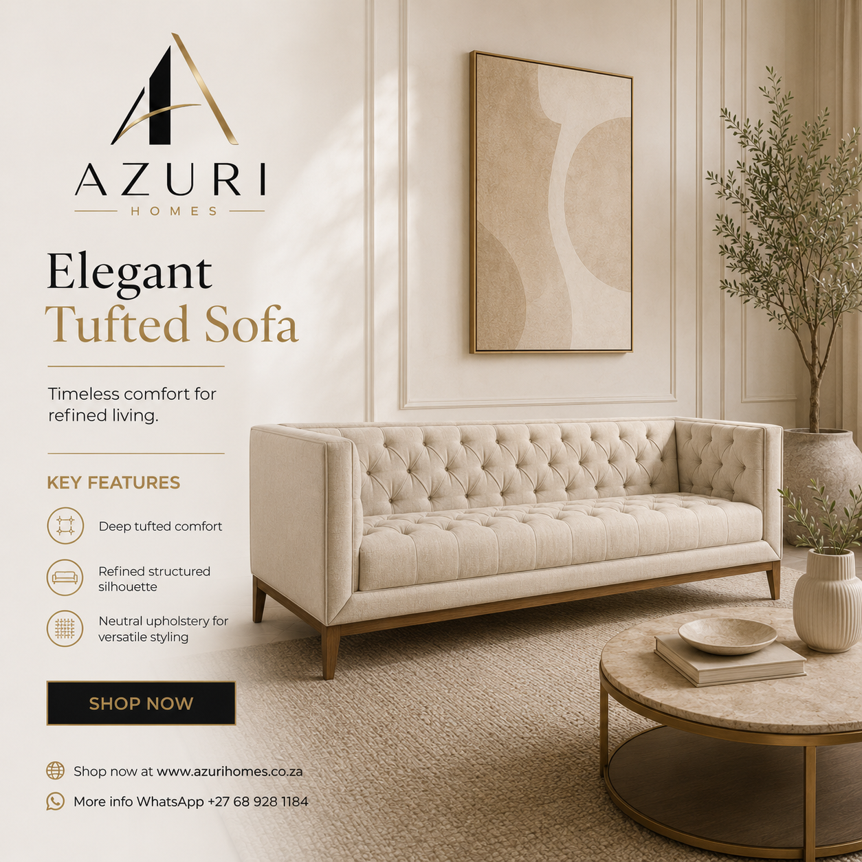 Elegant Tufted Sofa