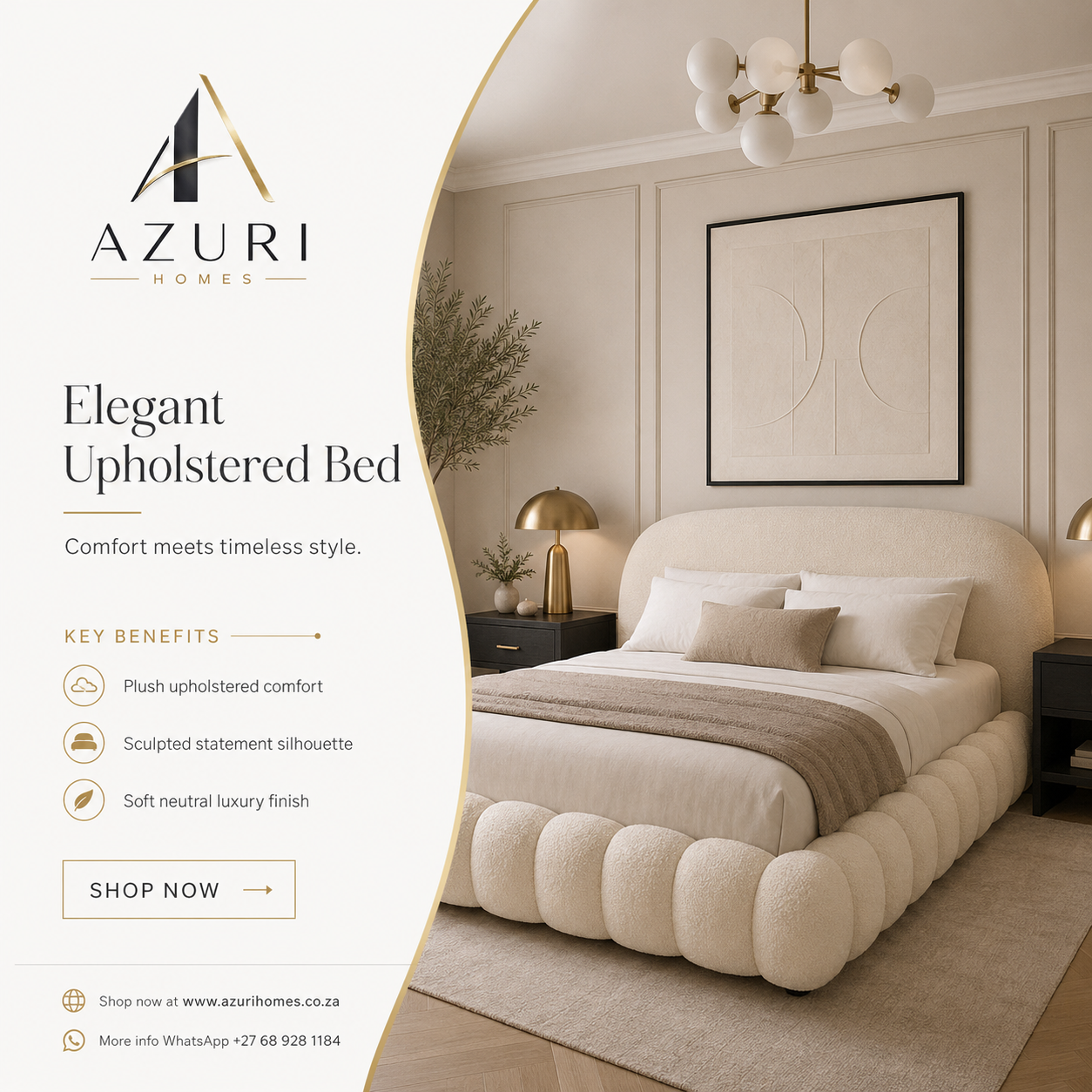 Elegant Upholstered Bed