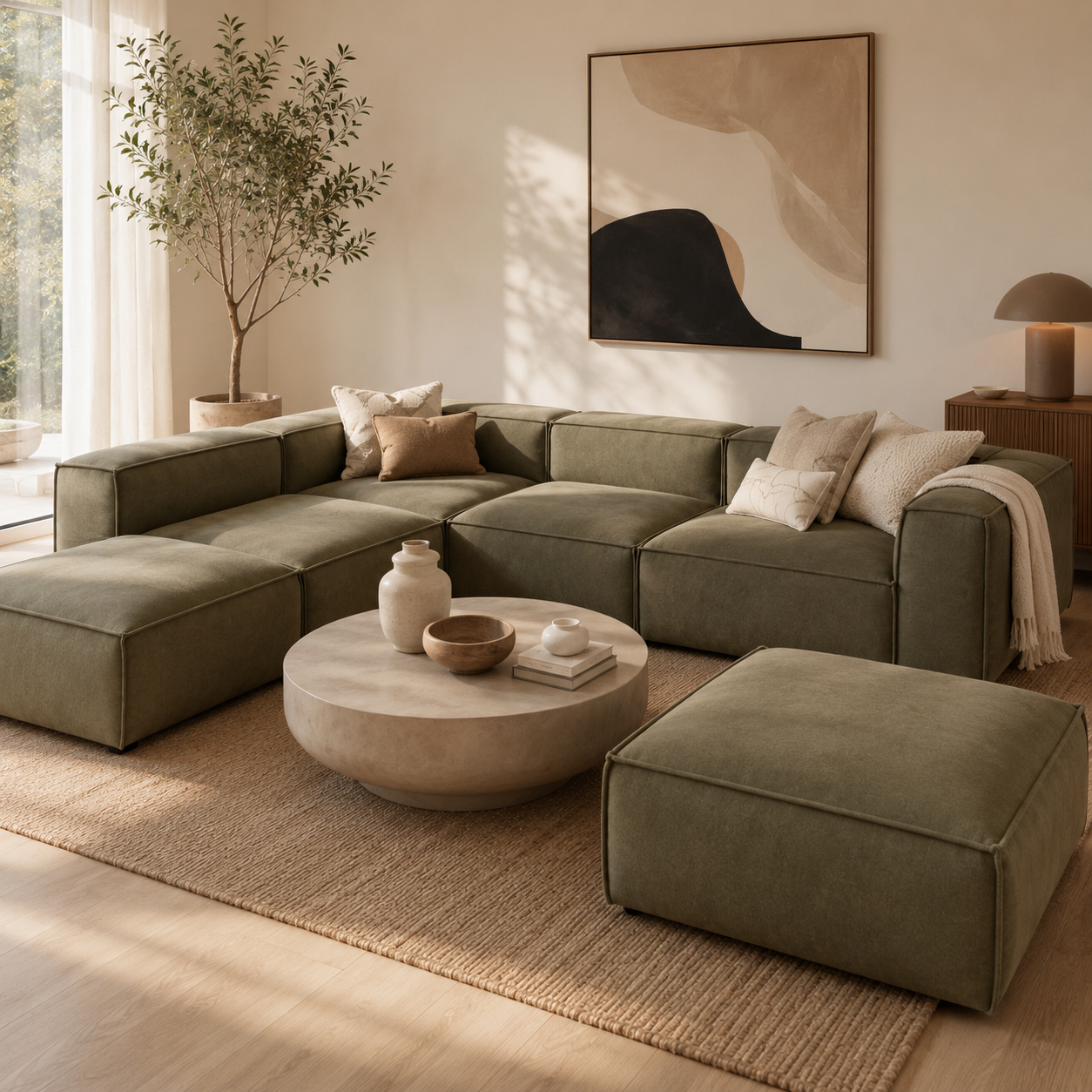 Modular luxe sectional sofa