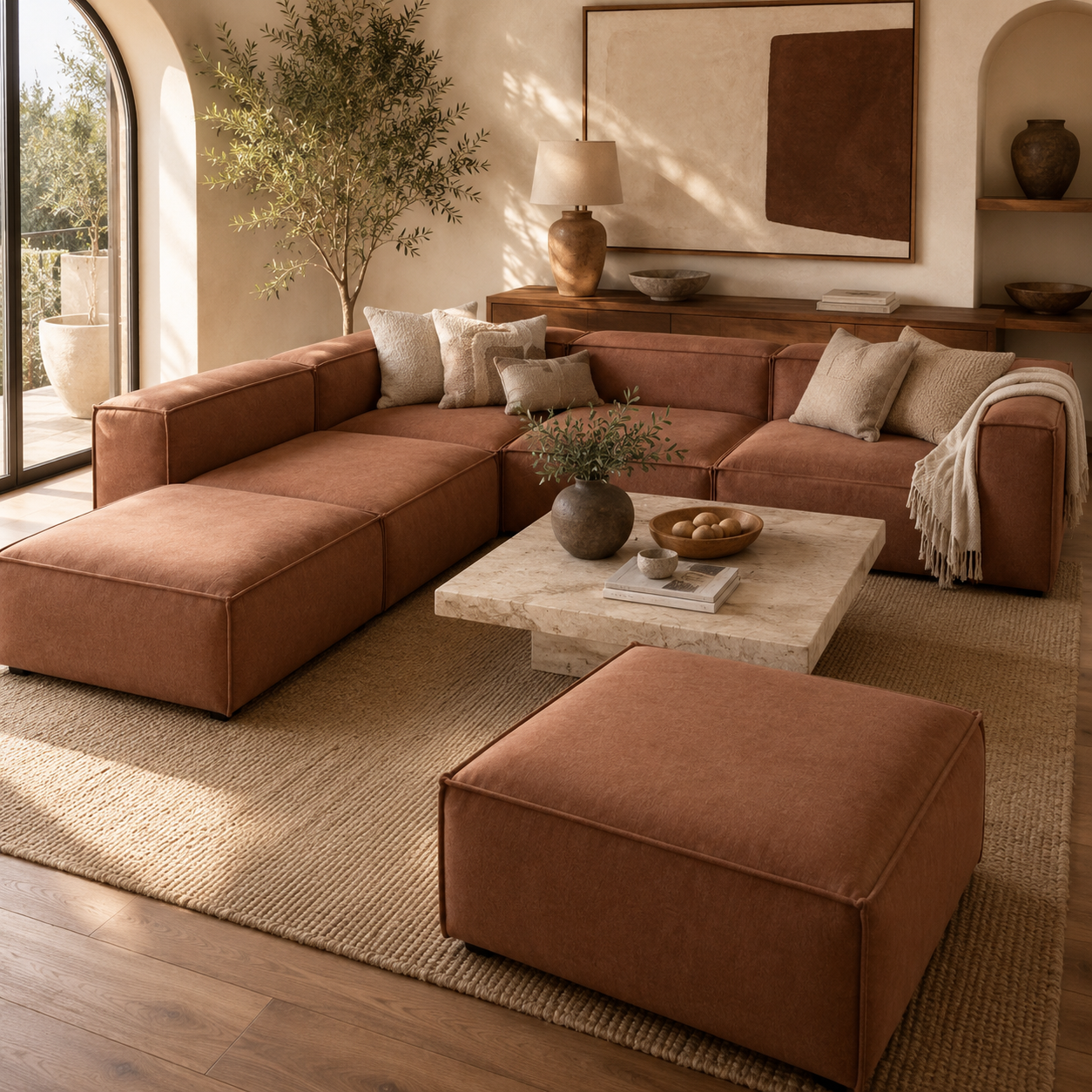 Modular luxe sectional sofa