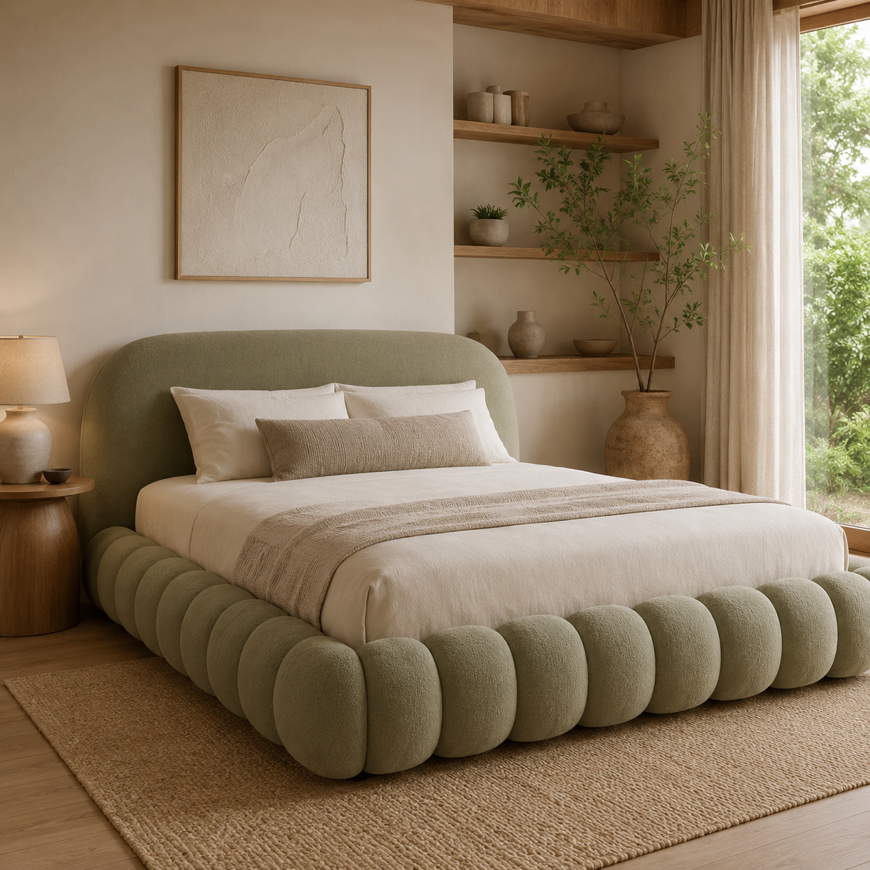 Elegant Upholstered Bed