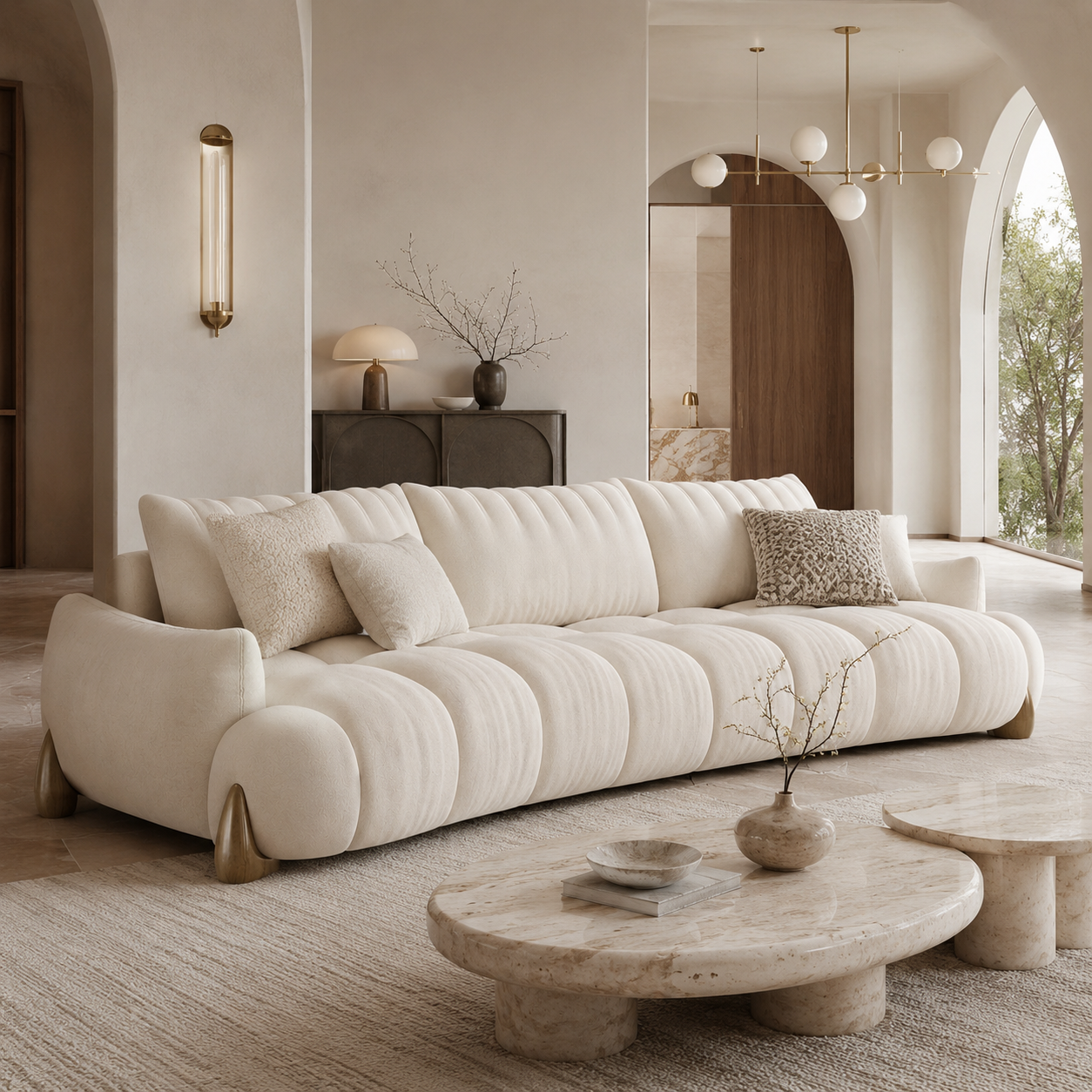 Elegant Curved Sofa