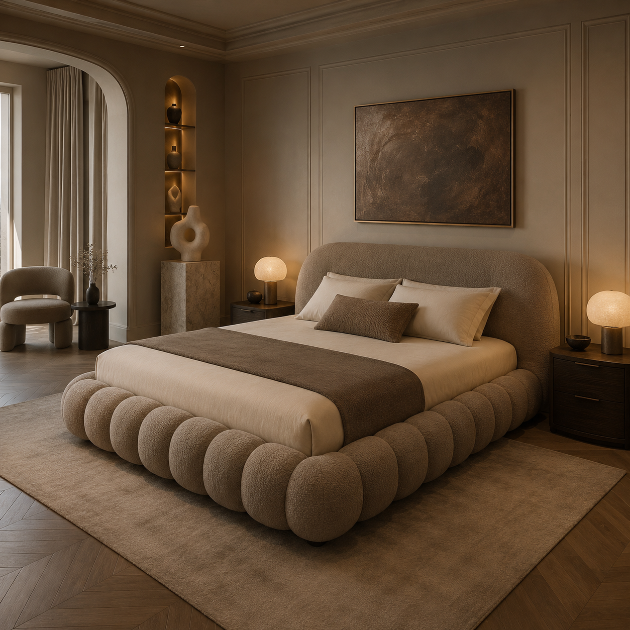 Elegant Upholstered Bed