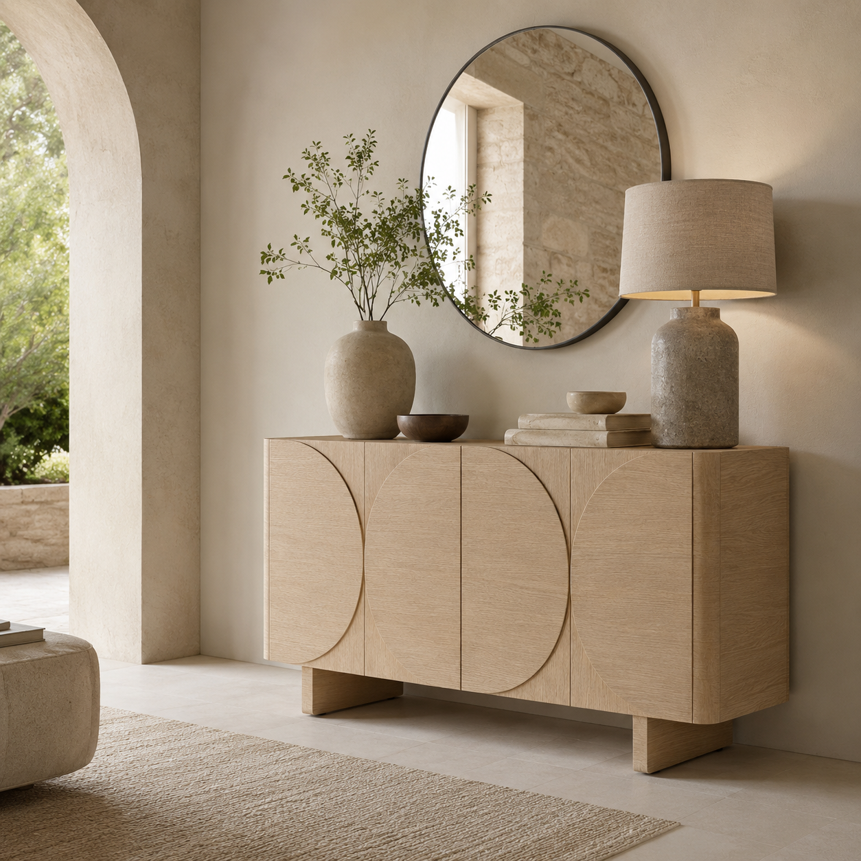 Amber accent cabinet