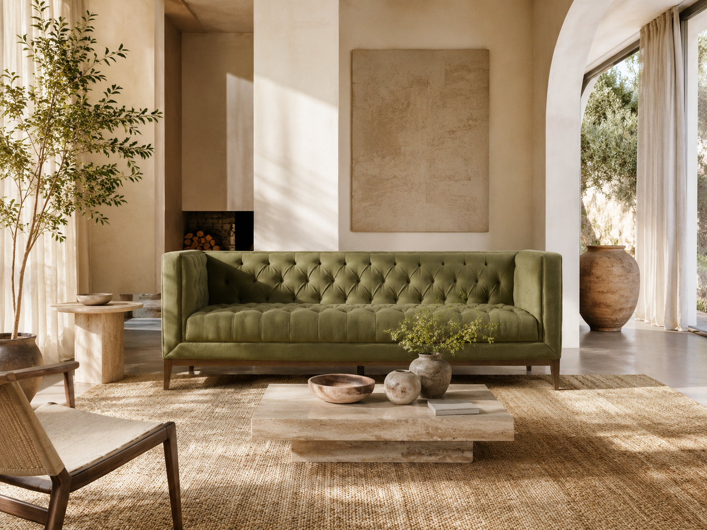 Elegant Tufted Sofa