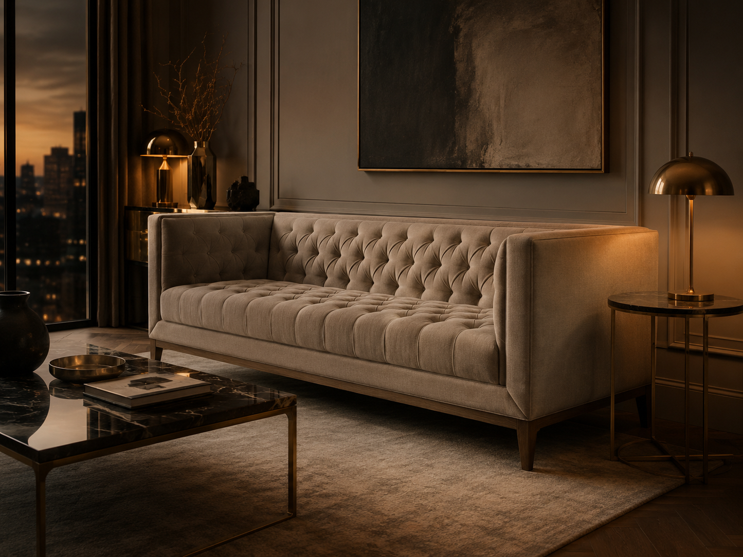 Elegant Tufted Sofa