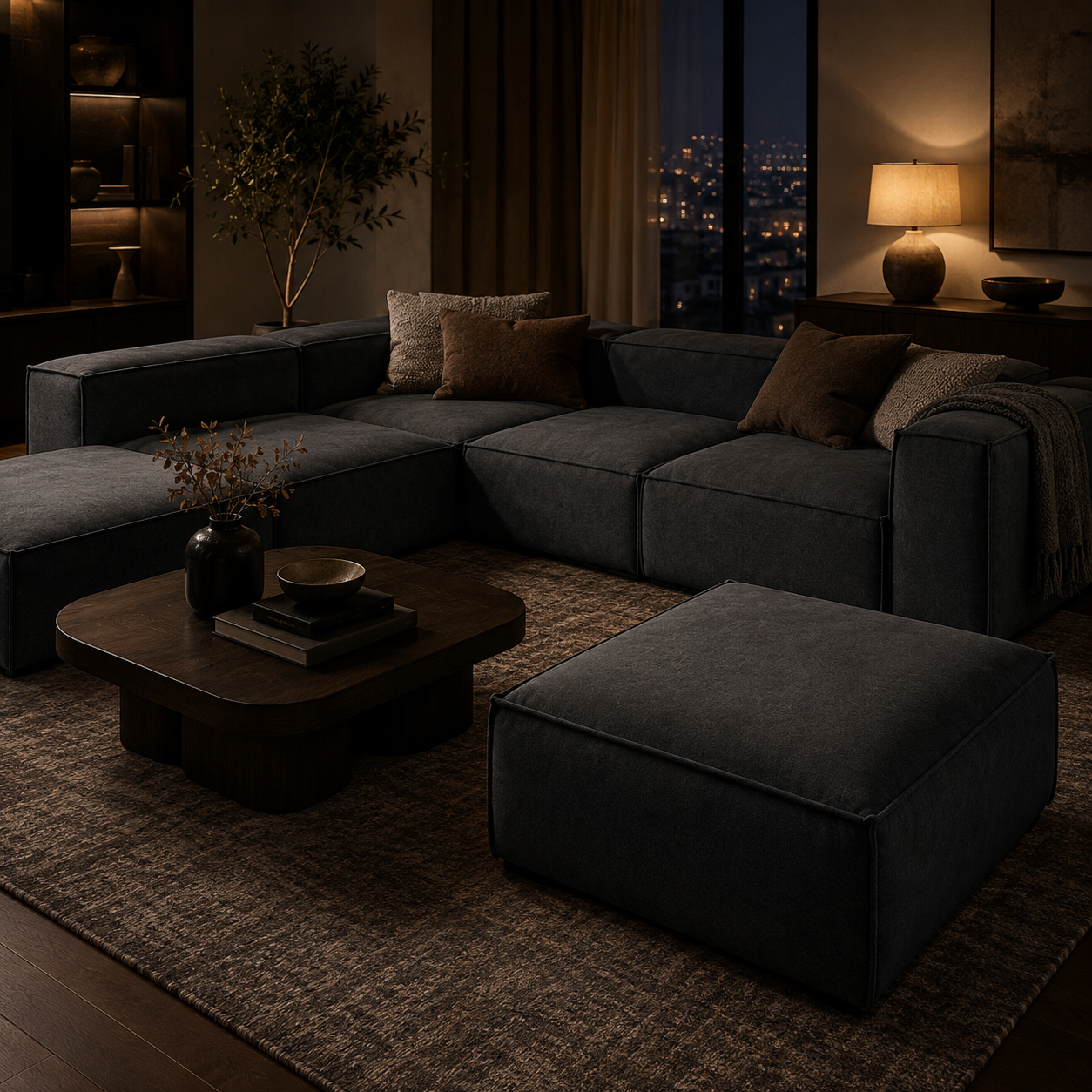 Modular luxe sectional sofa