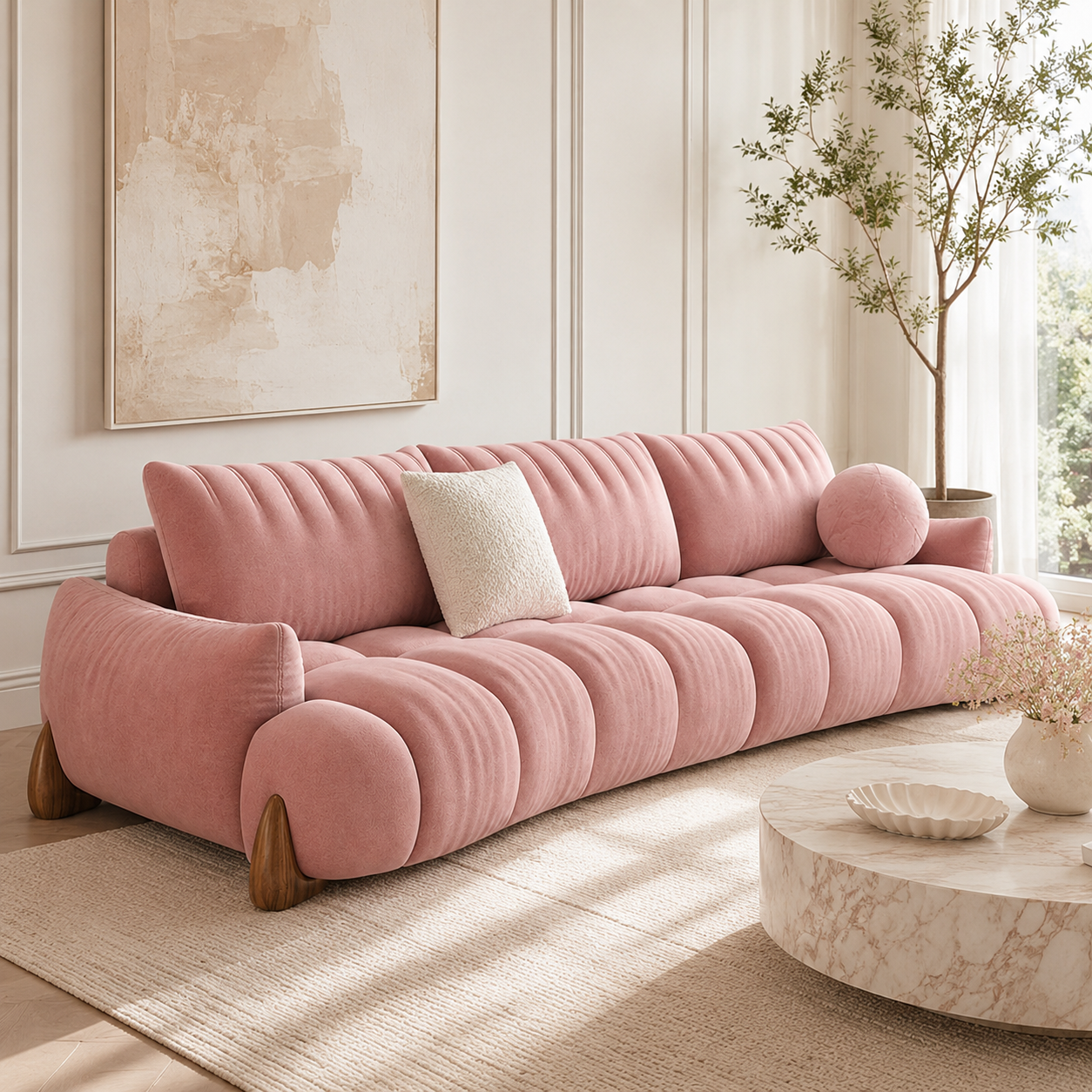 Elegant Curved Sofa