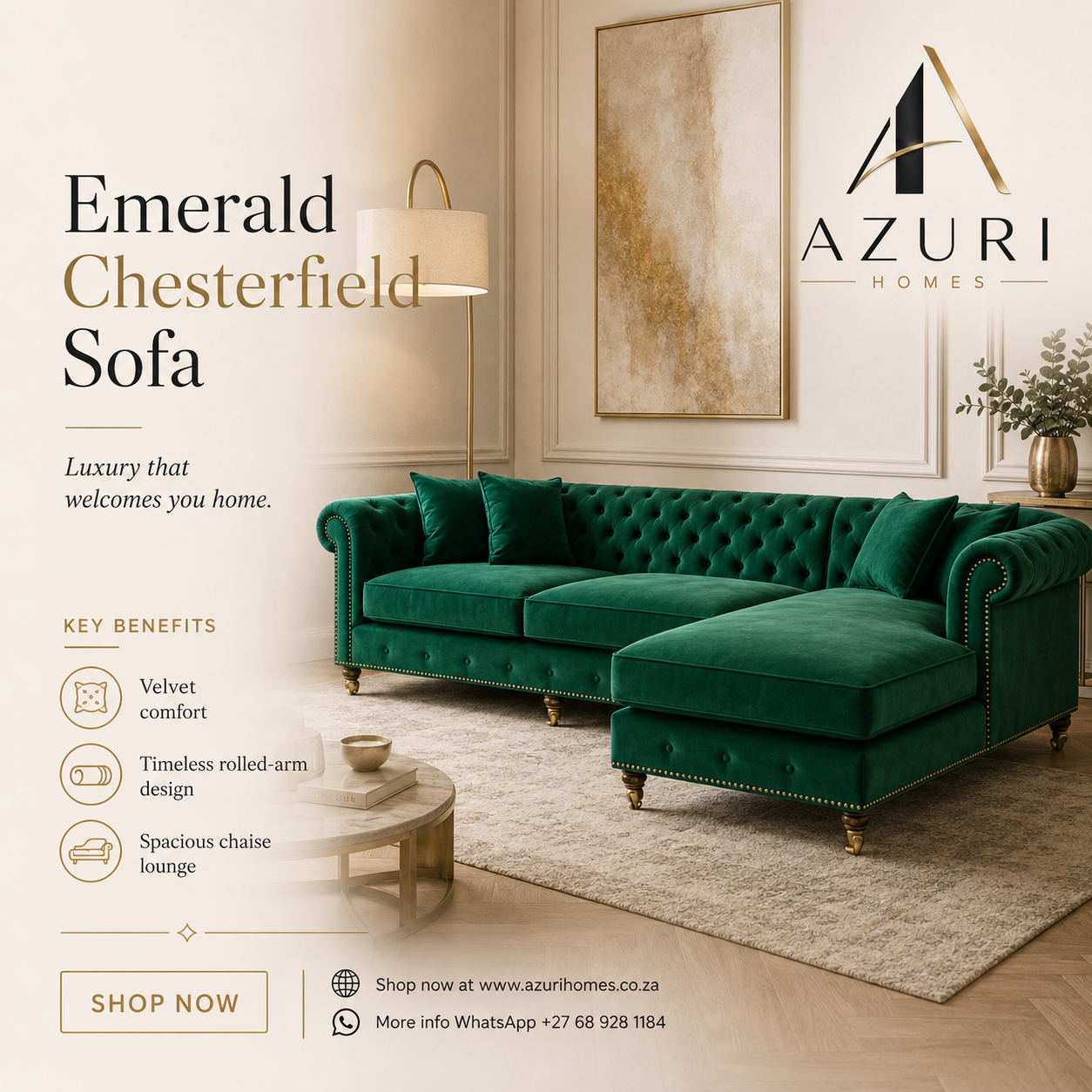 Chesterfield Corner couch