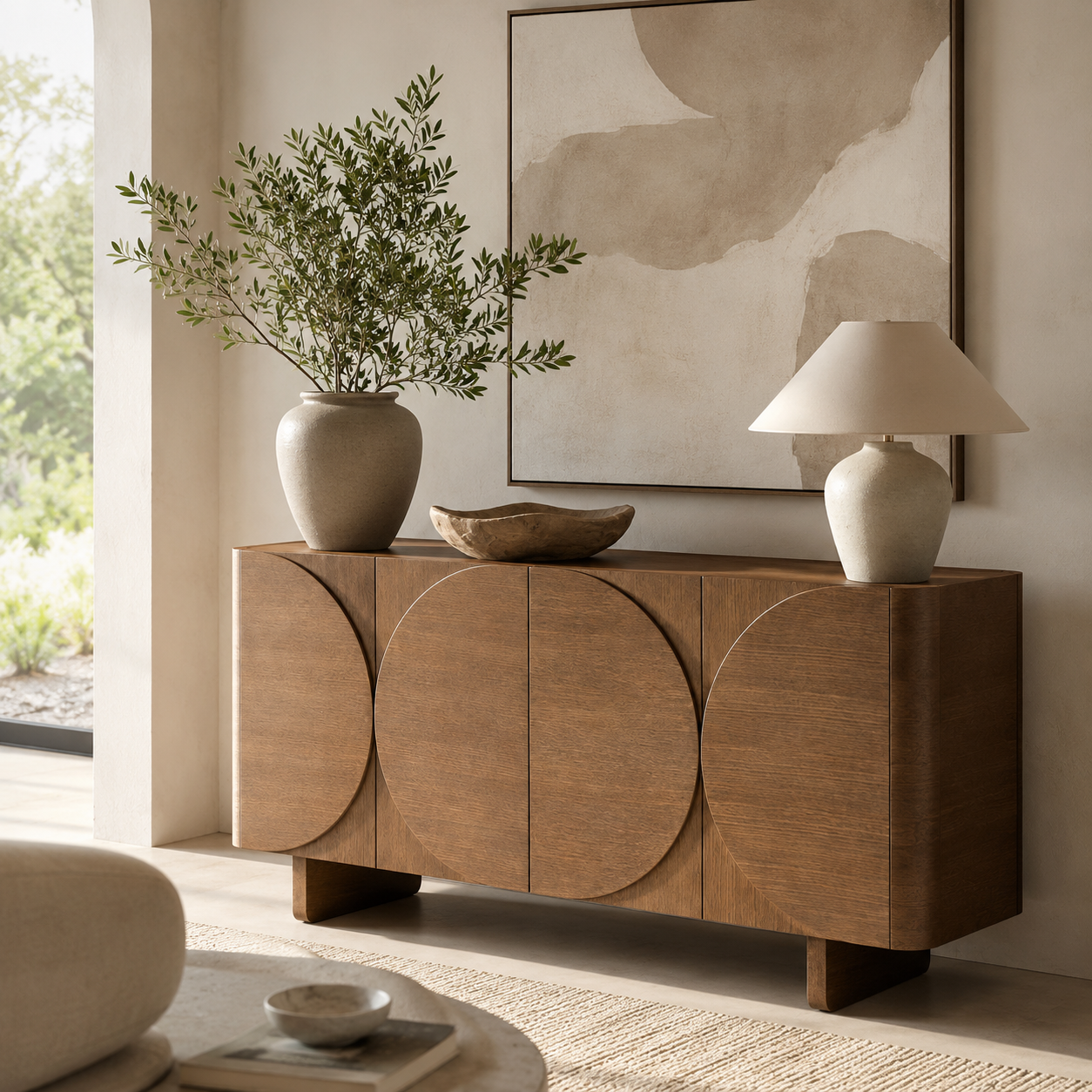 Amber accent cabinet