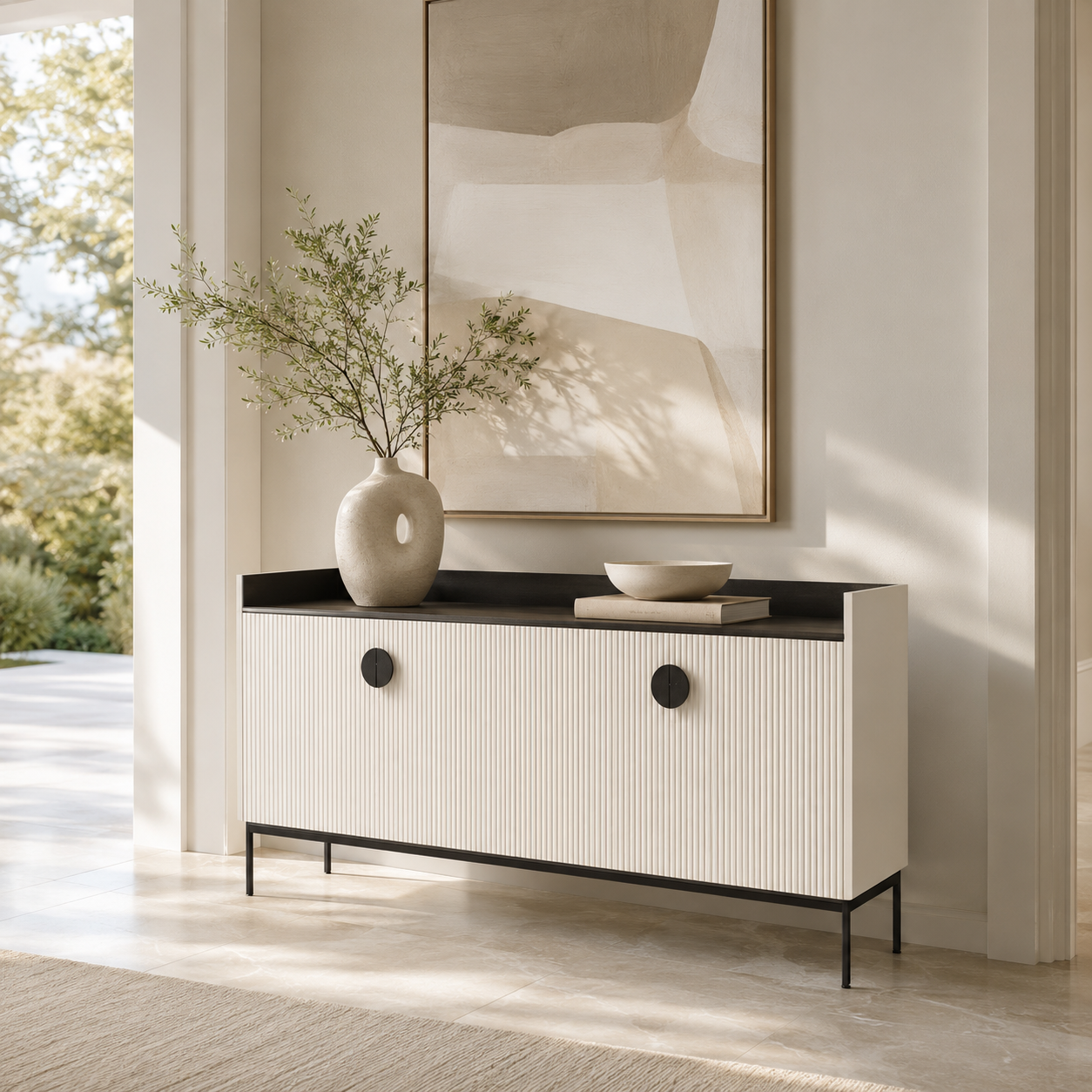 Morden Fluted Sideboard