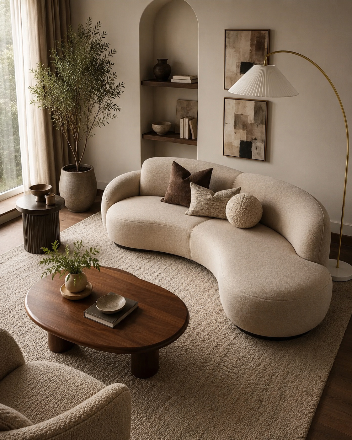 Erma curved luxe sofa