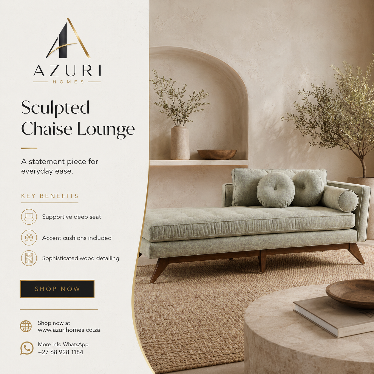 Alma chaise bench