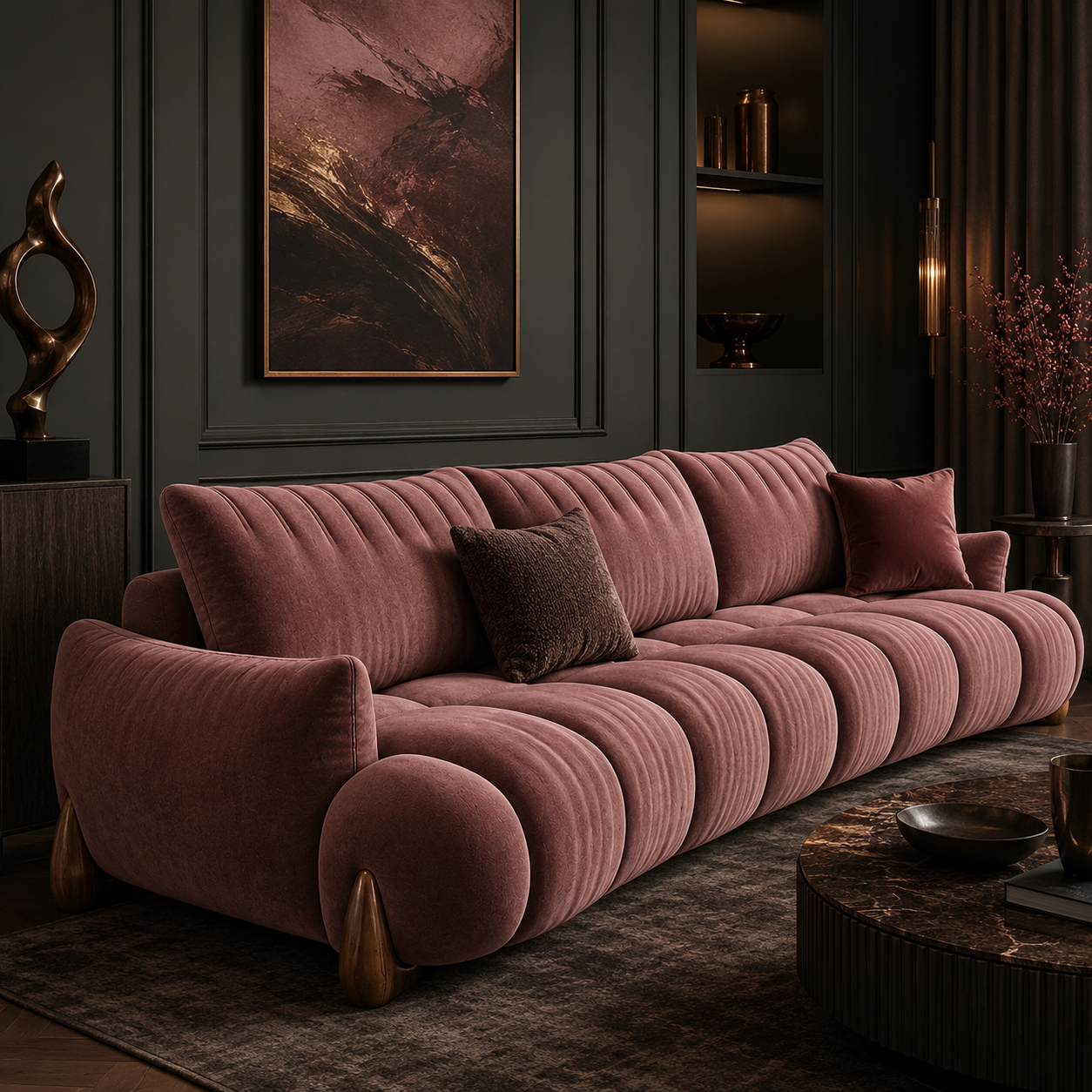 Elegant Curved Sofa
