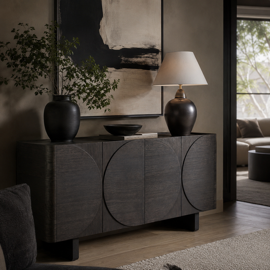 Amber accent cupboard