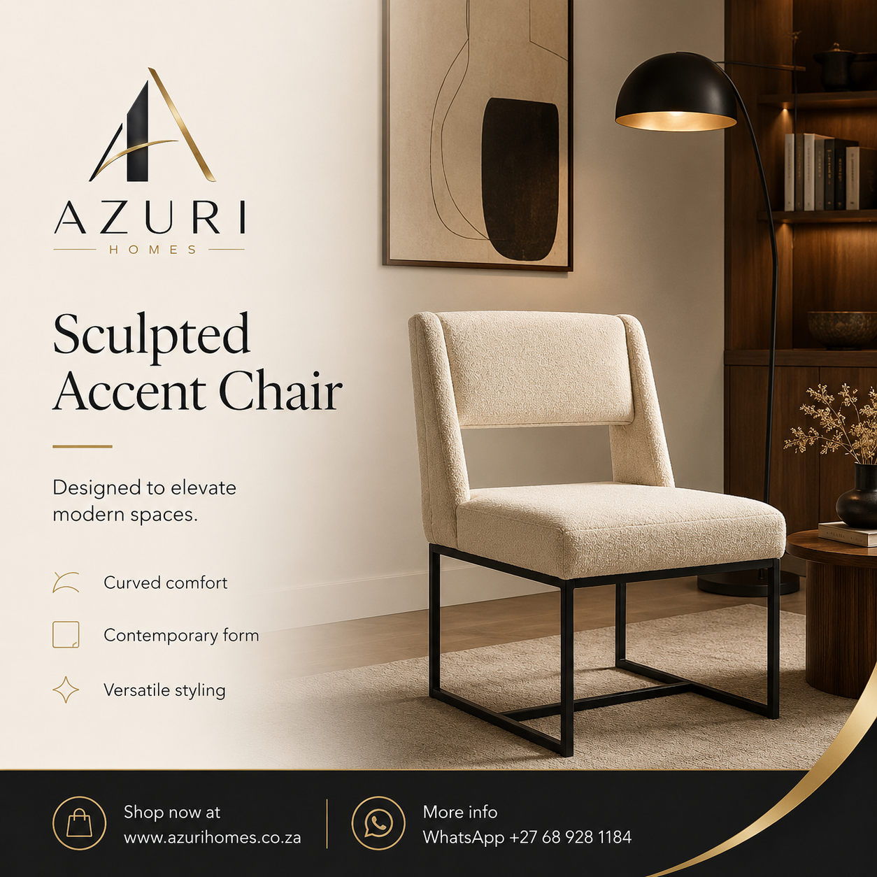 Amiri sculpted accent chair
