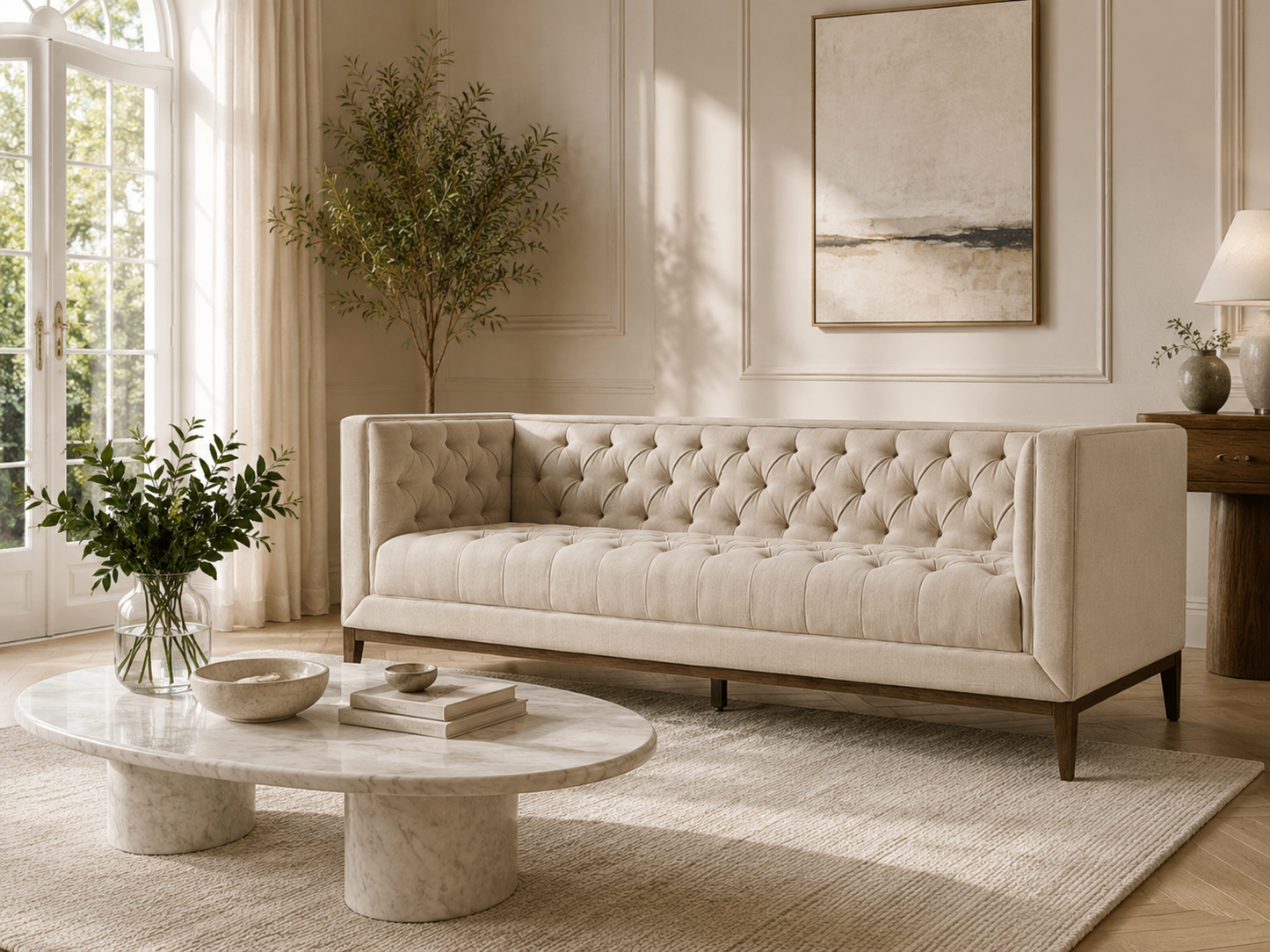 Elegant Tufted Sofa